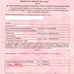 Kierowca z Ukrainy jakie dokumenty są niezbędne do pracy w Polsce