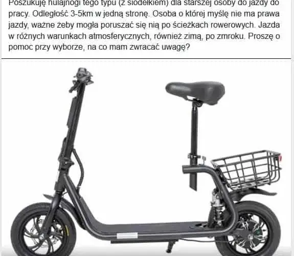 Hulajnoga elektryczna z siodełkiem – Jakie modele warto rozważyć?